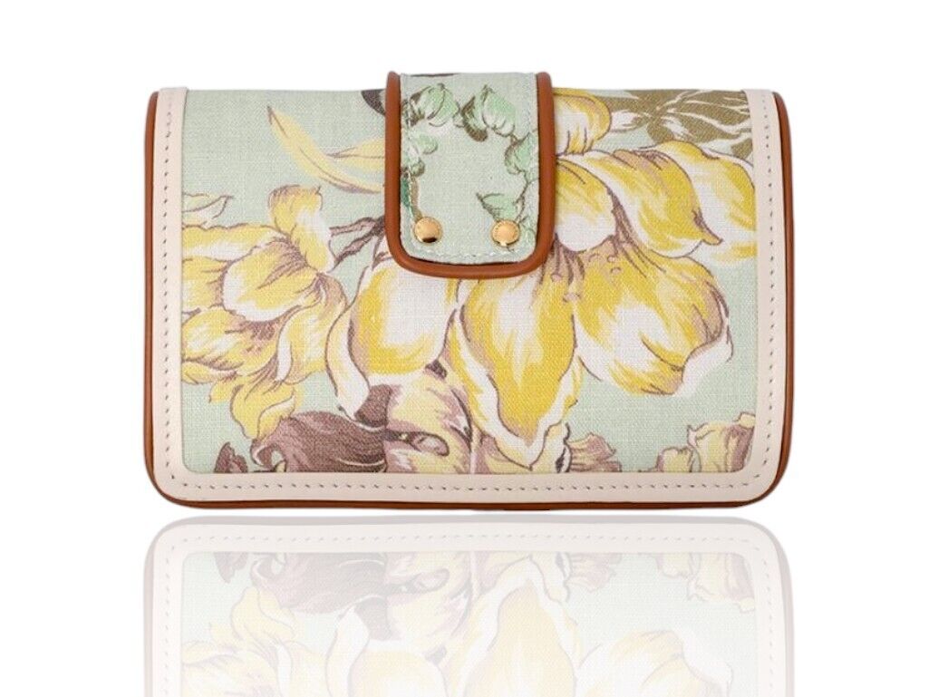 Zimmermann Printed Small Crossbody Bag | Mint Floral, Green, Linen, Remove Strap