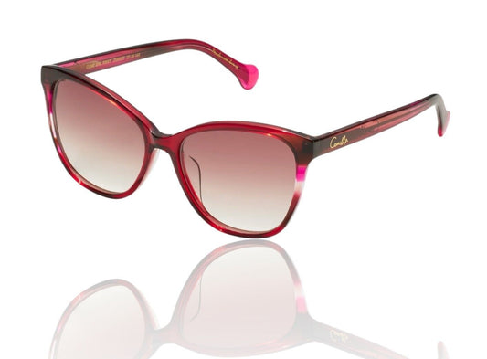 Camilla Come Sail Away Sunglasses |Red/Pink/Berry, Acetate, Cat Eye, Gradient