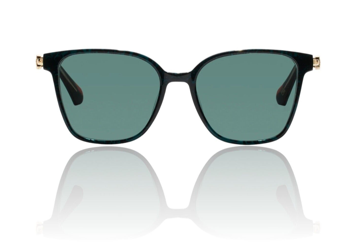 Camilla Night Shows Sunglasses | Bottle Green Leopard | Acetate, D Frame