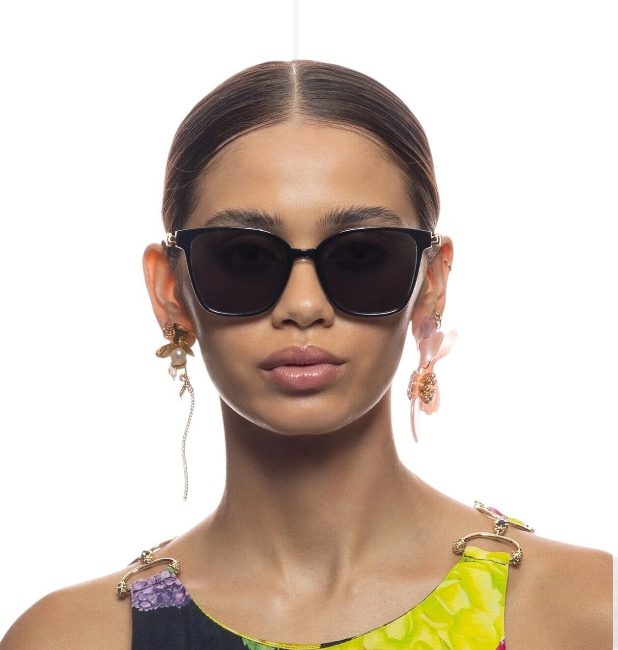 Camilla Night Shows Sunglasses | Bottle Green Leopard | Acetate, D Frame