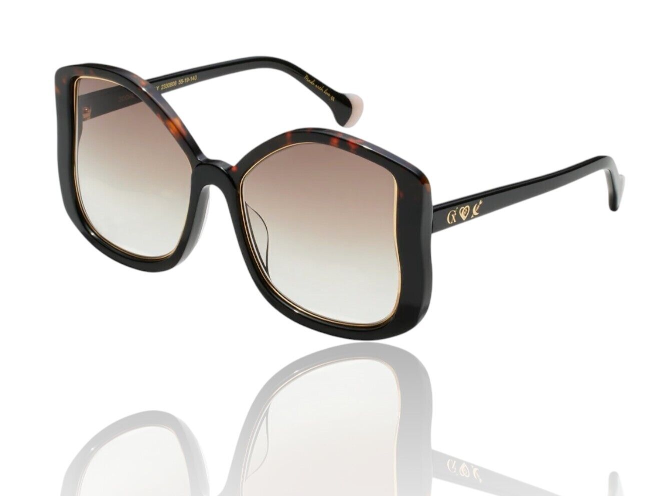 Camilla Social Butterfly Sunglasses | Dark Tortoise Shell, Oversized, Acetate