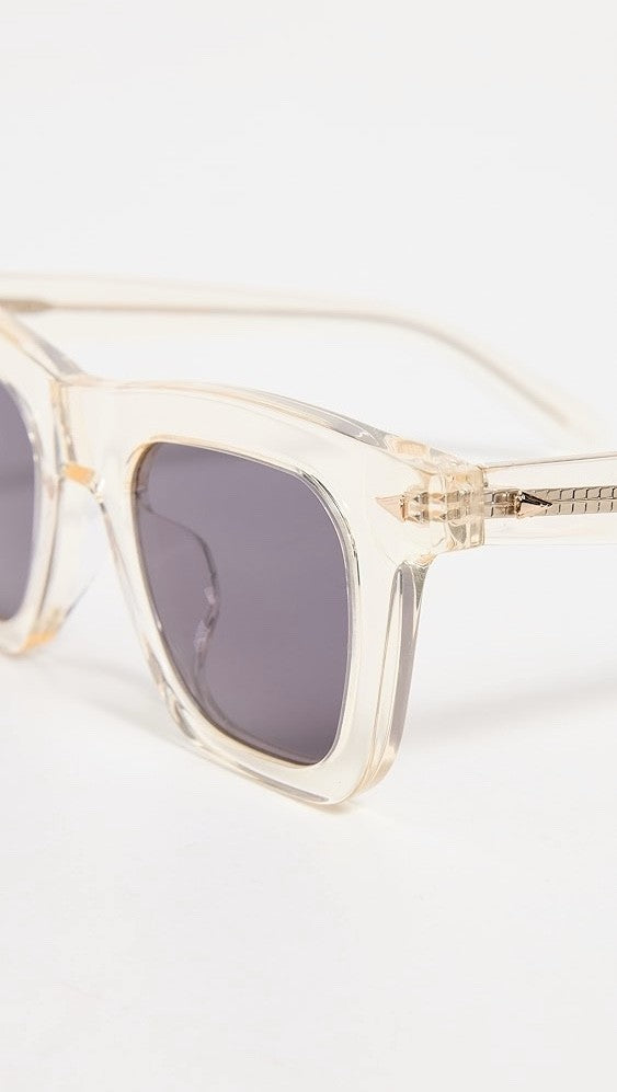 Karen Walker Triple Ripple Sunglasses | Clear/Transparent Acetate, Square