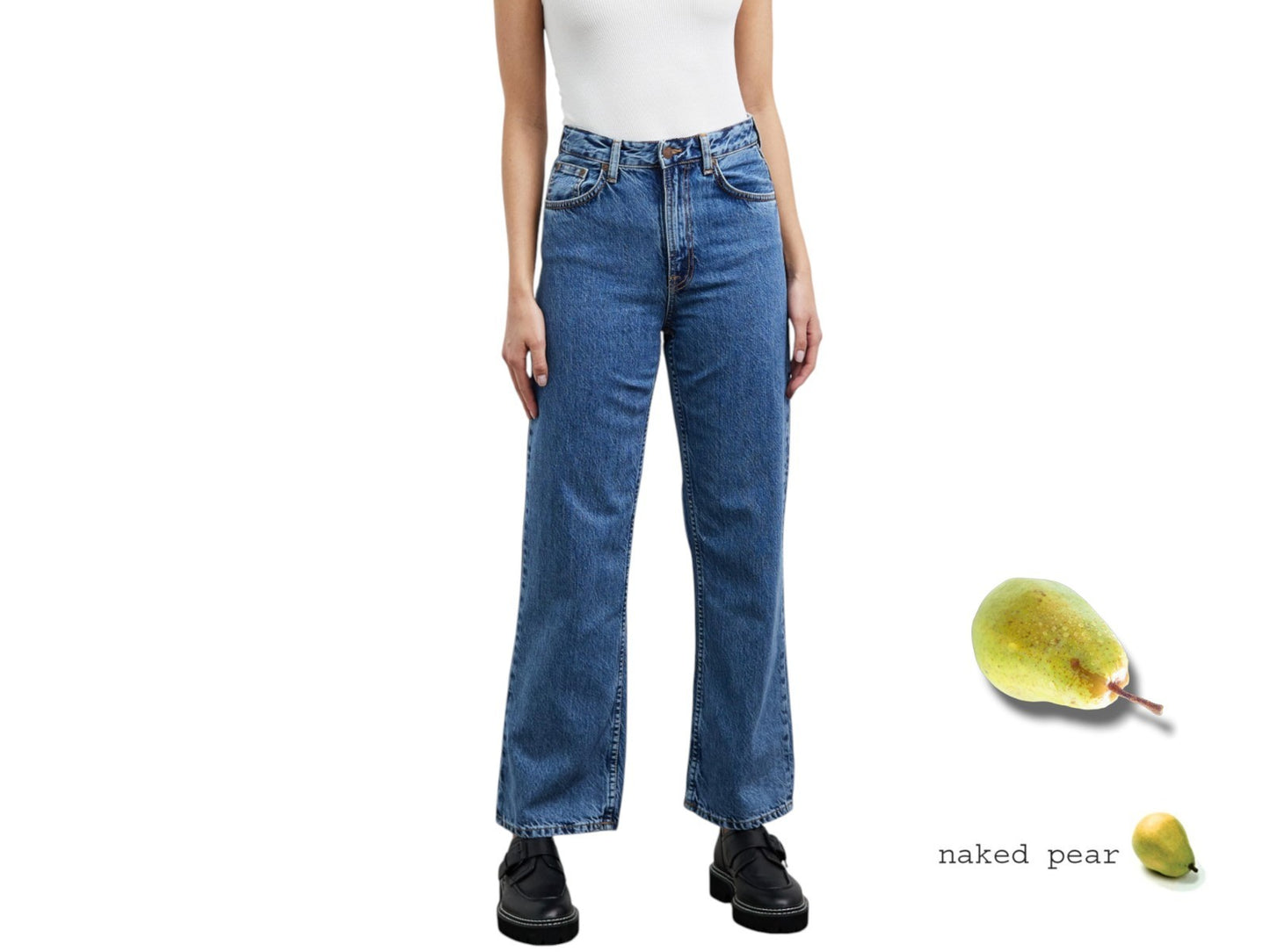 Nudie Clean Eileen Jeans | Sz 28/28, High Waisted, Wide Leg, Organic Denim