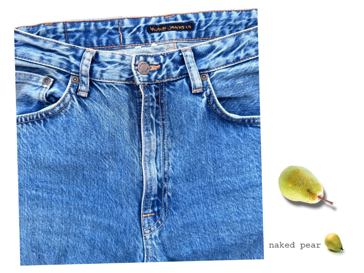 Nudie Clean Eileen Jeans | Sz 28/28, High Waisted, Wide Leg, Organic Denim