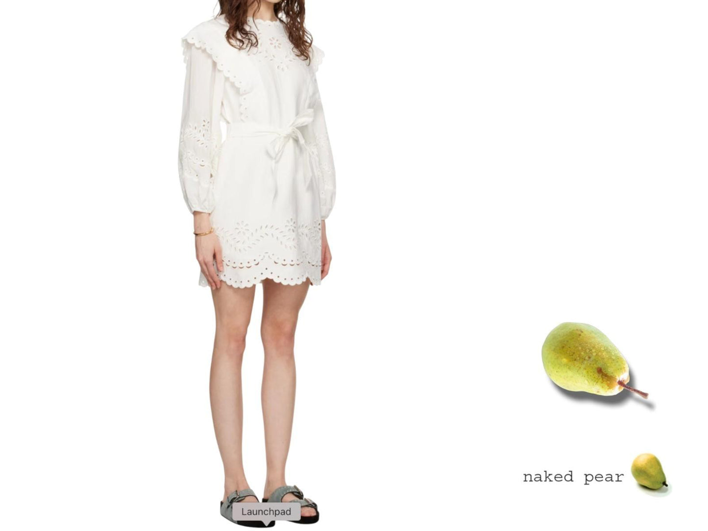 Junie Embroidered Mini Dress | White,, Linen, Belted, Collar, Embroidery, Dolman