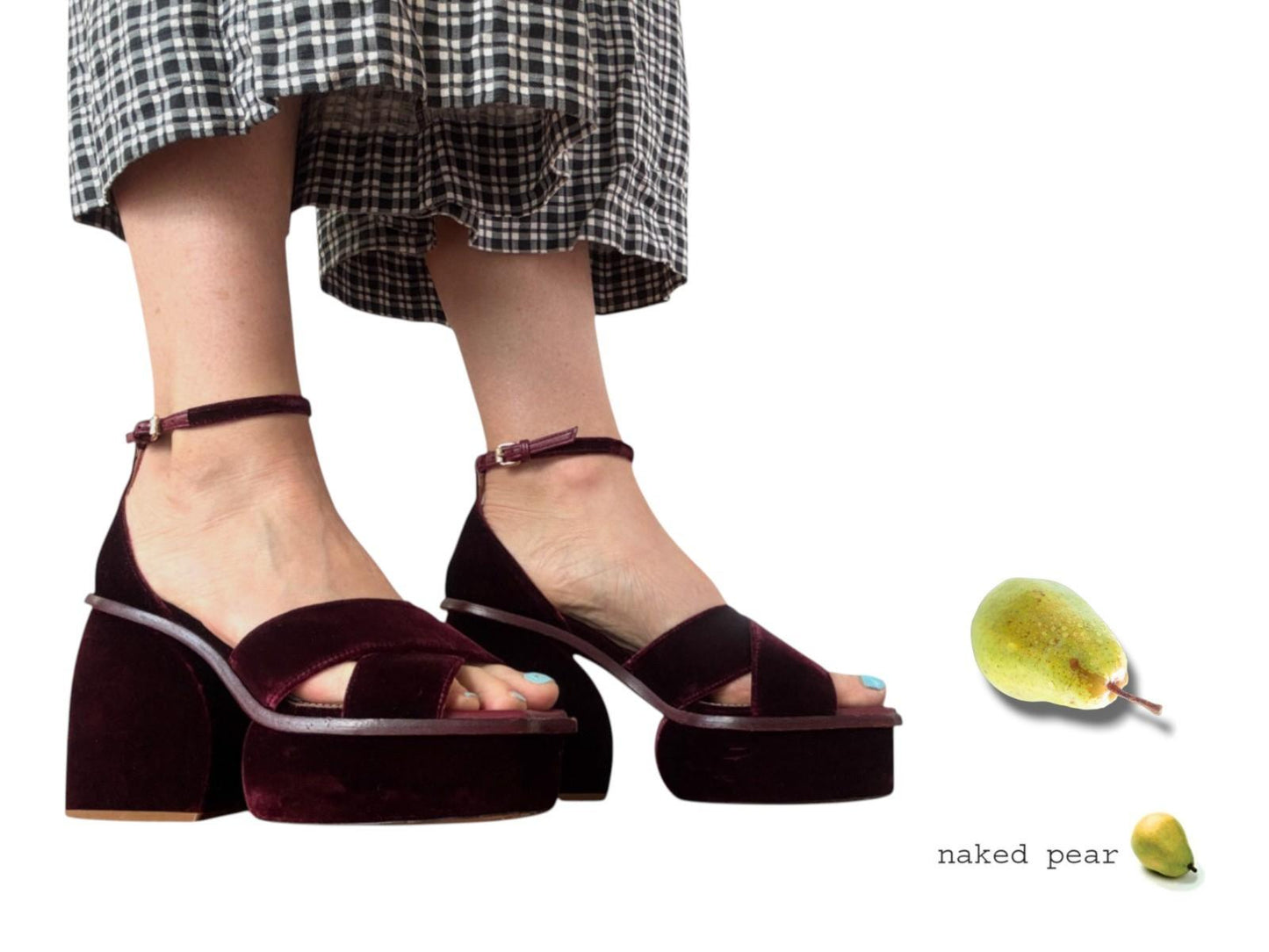 Zimmermann Velvet Platform Sandals | Sz 40, Burgundy, Worn Once, Ankle Strap