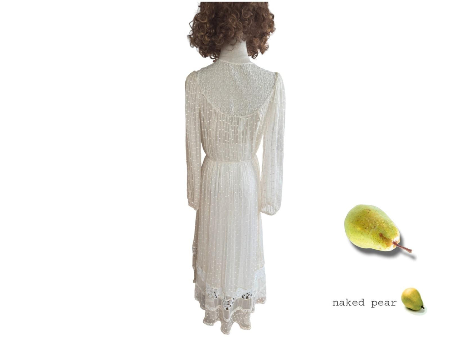 Zimmermann Swiss Lace Midi Dress | Off White/Cream, Embroidered, Sheer w Slip