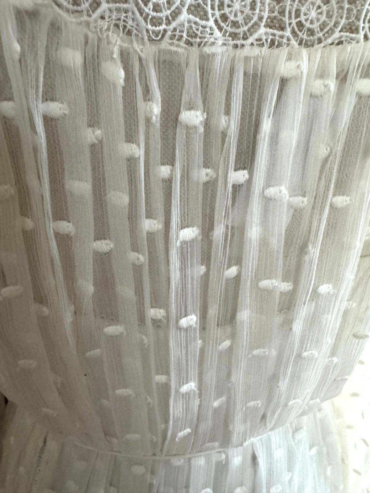 Zimmermann Swiss Lace Midi Dress | Off White/Cream, Embroidered, Sheer w Slip