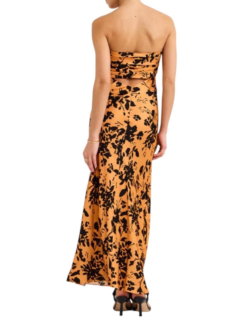 Shona Joy Solare Strapless Cut Out Ruched Midi Dress | Sz AU 10, Feels like 8 AU