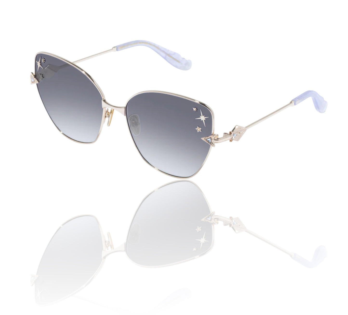 Camilla Desert Reign Sunglasses | Gold/Lilac Marble, Grey Gradient Lens, Metal