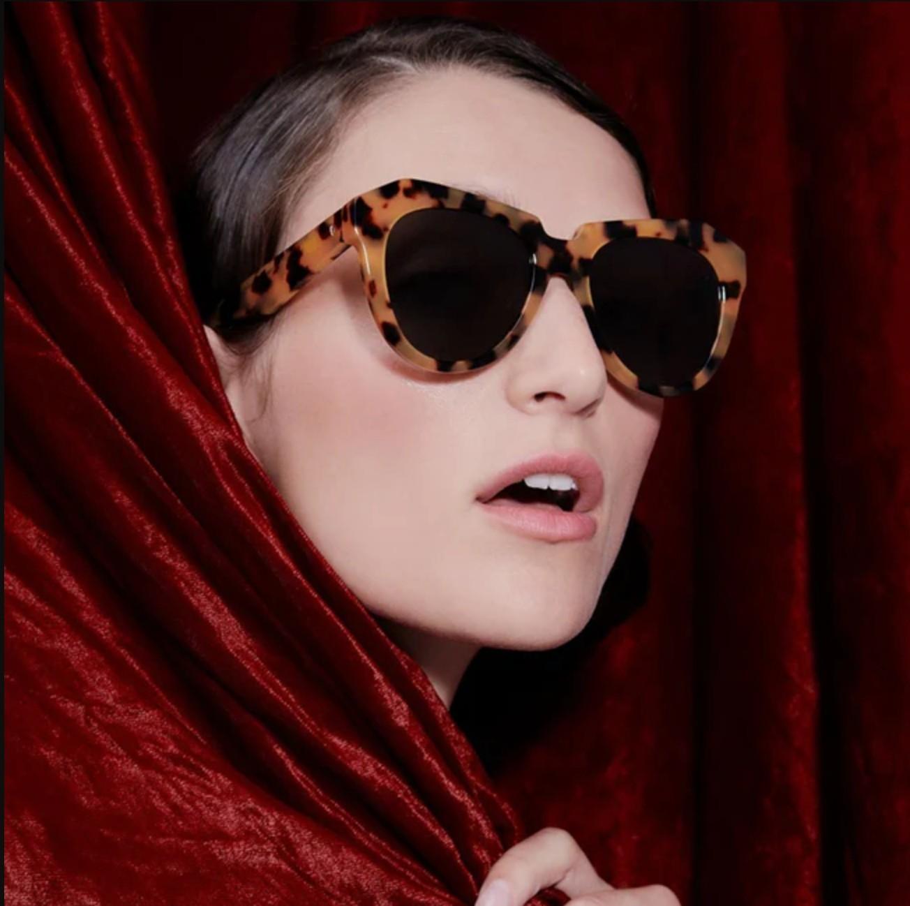 Karen Walker Number One 22 B Sunglasses |Tortoise Shell Acetate, Cat Eye, Large