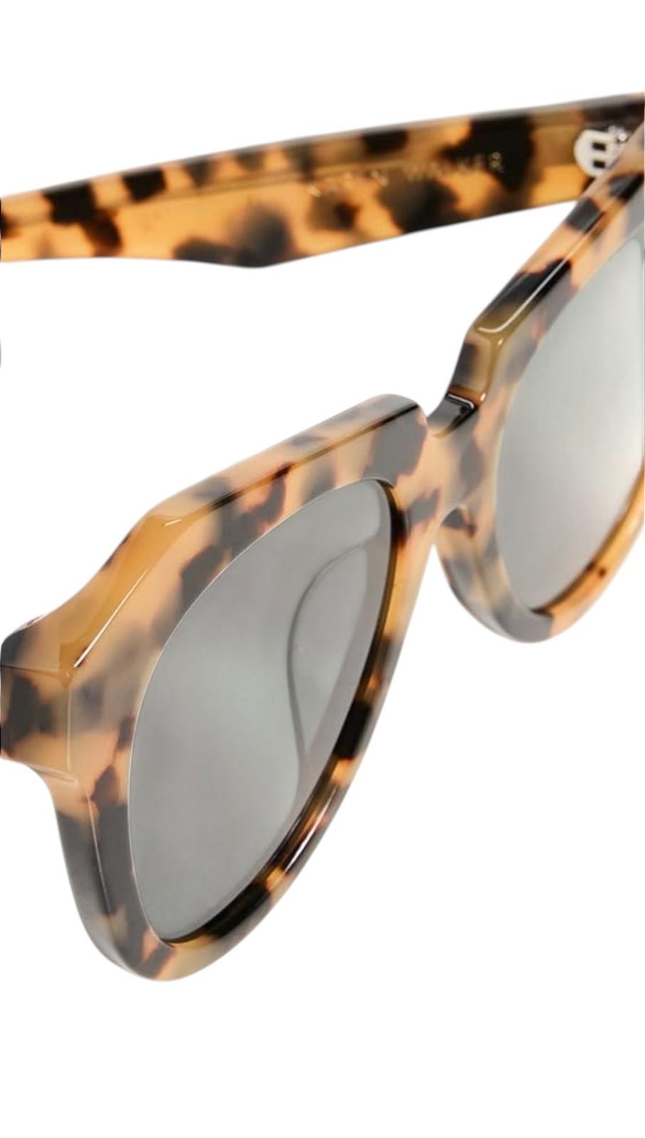 Karen Walker Number One 22 B Sunglasses |Tortoise Shell Acetate, Cat Eye, Large