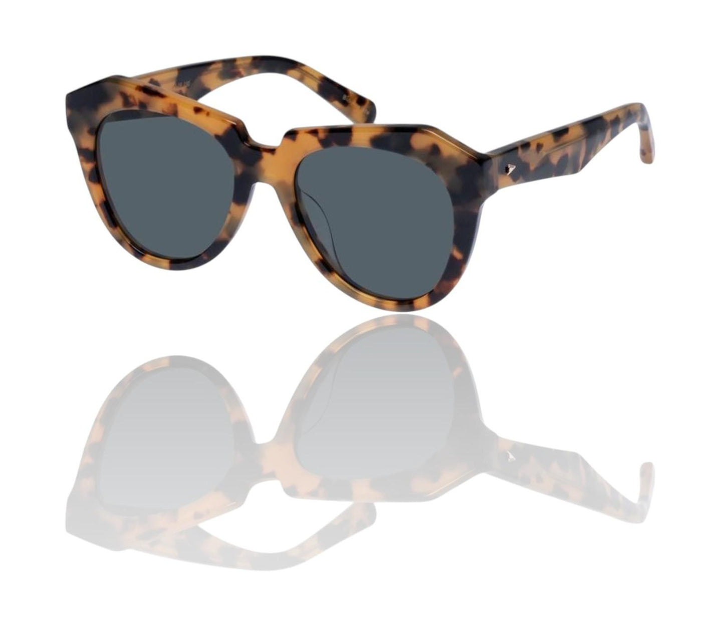 Karen Walker Number One 22 B Sunglasses |Tortoise Shell Acetate, Cat Eye, Large