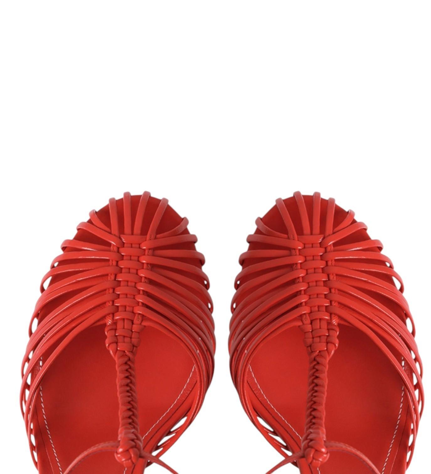 Zimmermann Celesta Pump 65 |Tomato/Red, Heels, Strappy, Leather, Vintage Inspire