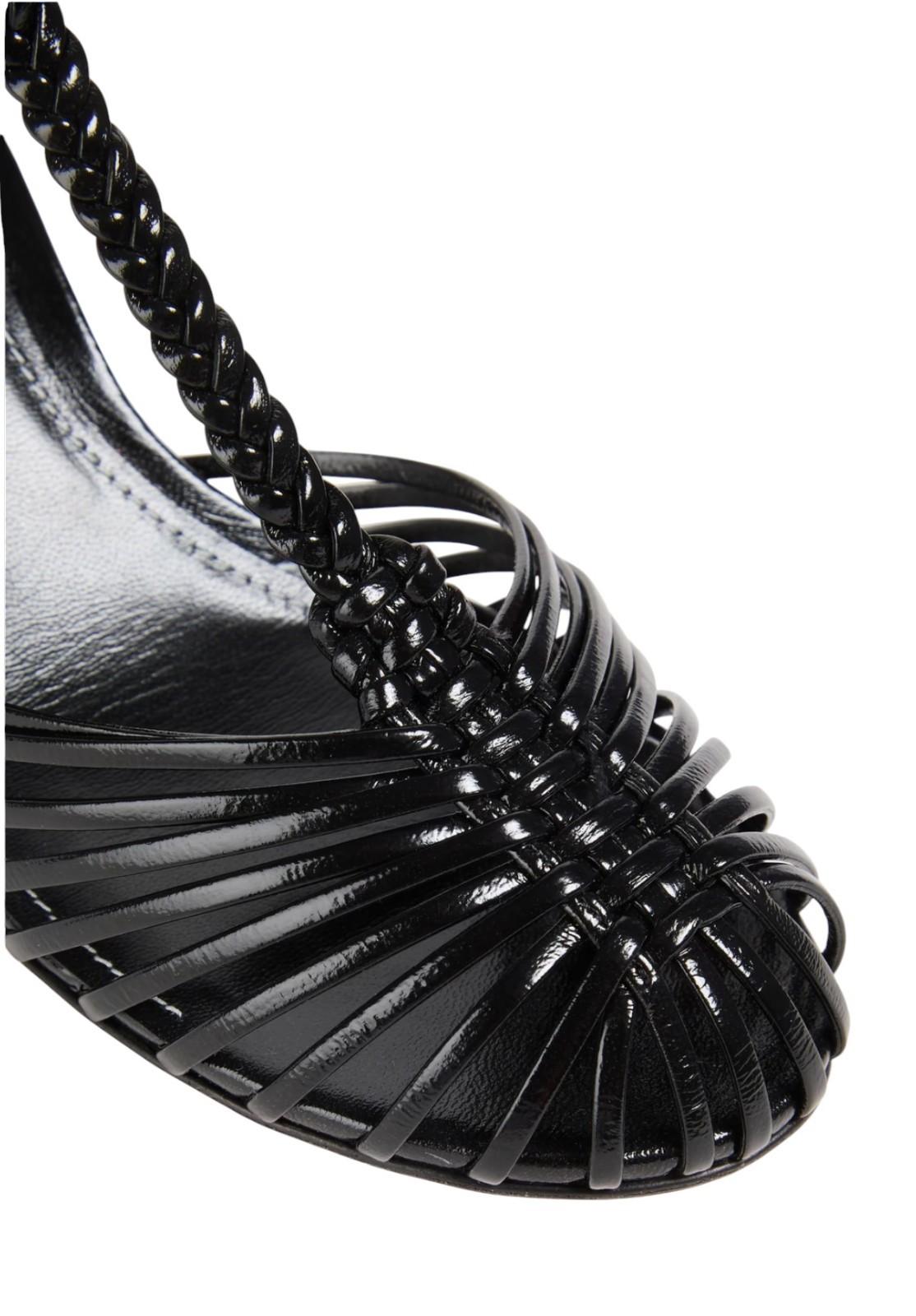 Zimmermann Celesta Pump 65 |Onyx/Black Heels, Strappy, Leather, Vintage Inspire