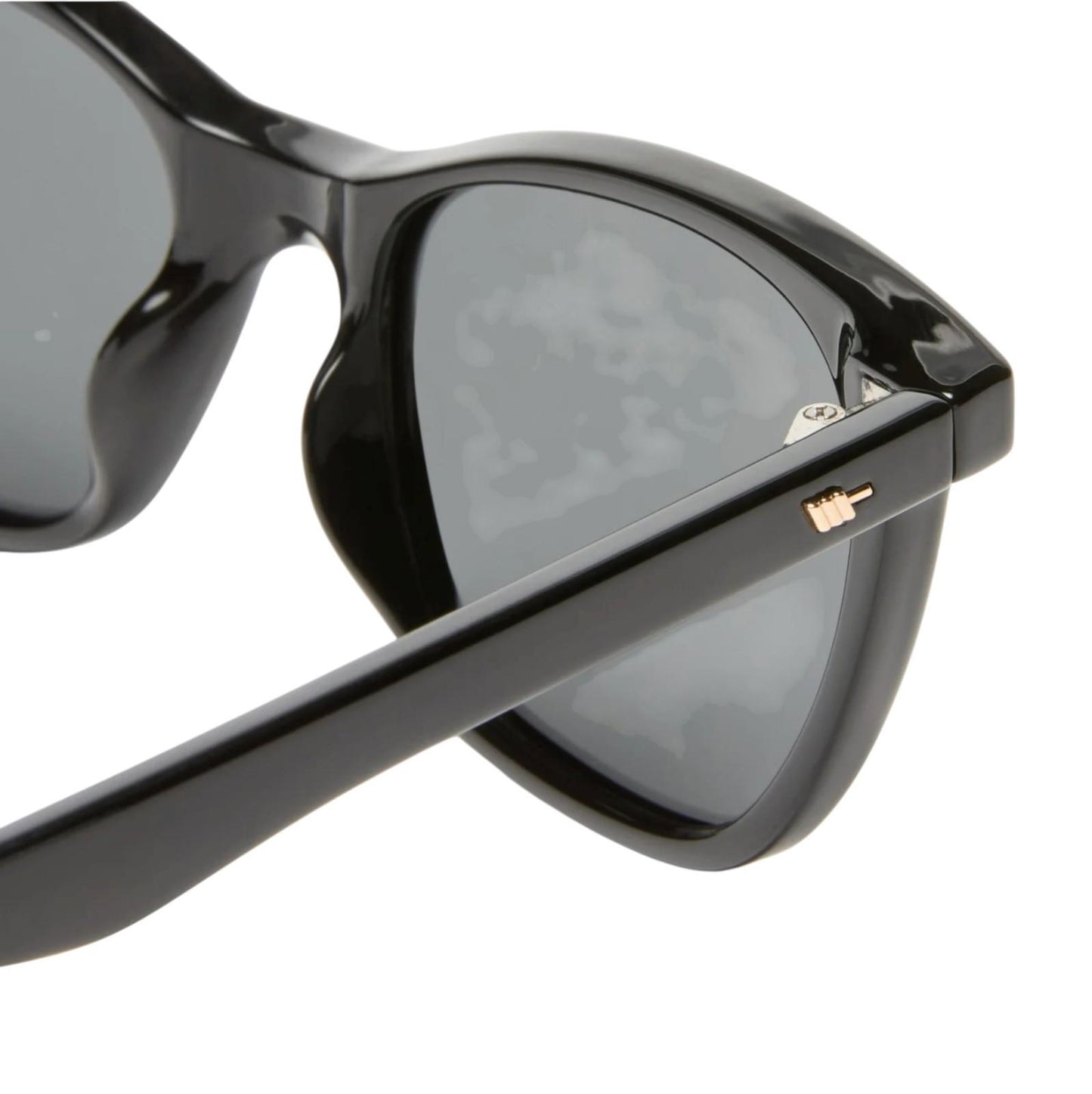 Le Specs Nonsensical Unisex Sunglasses | Polarised, Black Acetate, D-Frame Shape