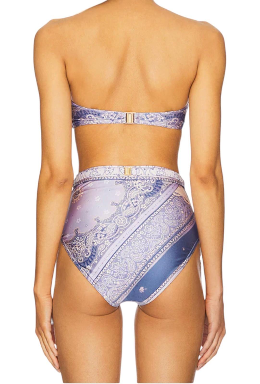 Zimmermann Lucky High Waist Pant | Blue Bandana, Waist link Belt, Full Coverage