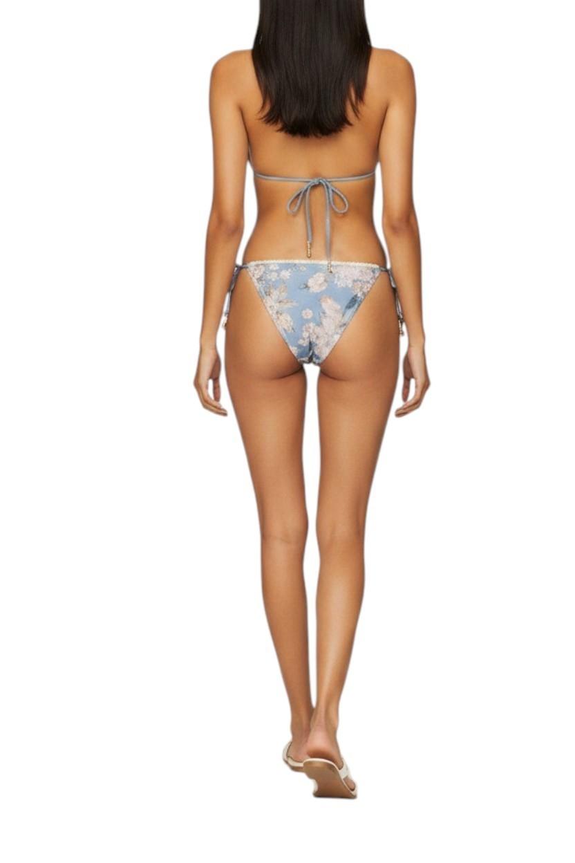 Zimmermann Cascadian Crochet Tri Bikini | Blue/White, Tie, Low Rise, Triangle