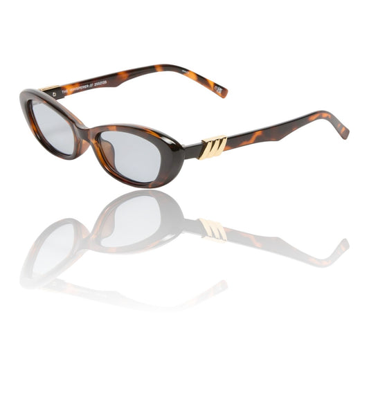 Le Specs Whisperer Sunglasses | Tortoise Shell, Cats Eye/Oval, Small, Eco Friend