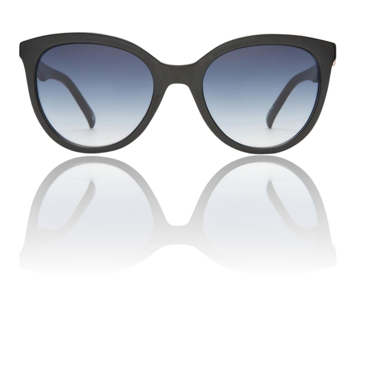 Le Specs The Muse Sunglasses | Black, Gradient Lenses,  Oversized, Round/Cat Eye