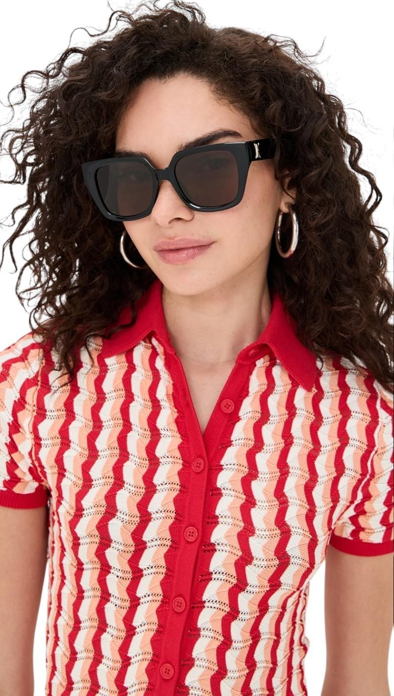 Le Specs The Illusion Sunglasses | Black, Oversized, Square, Polarised, Acetate