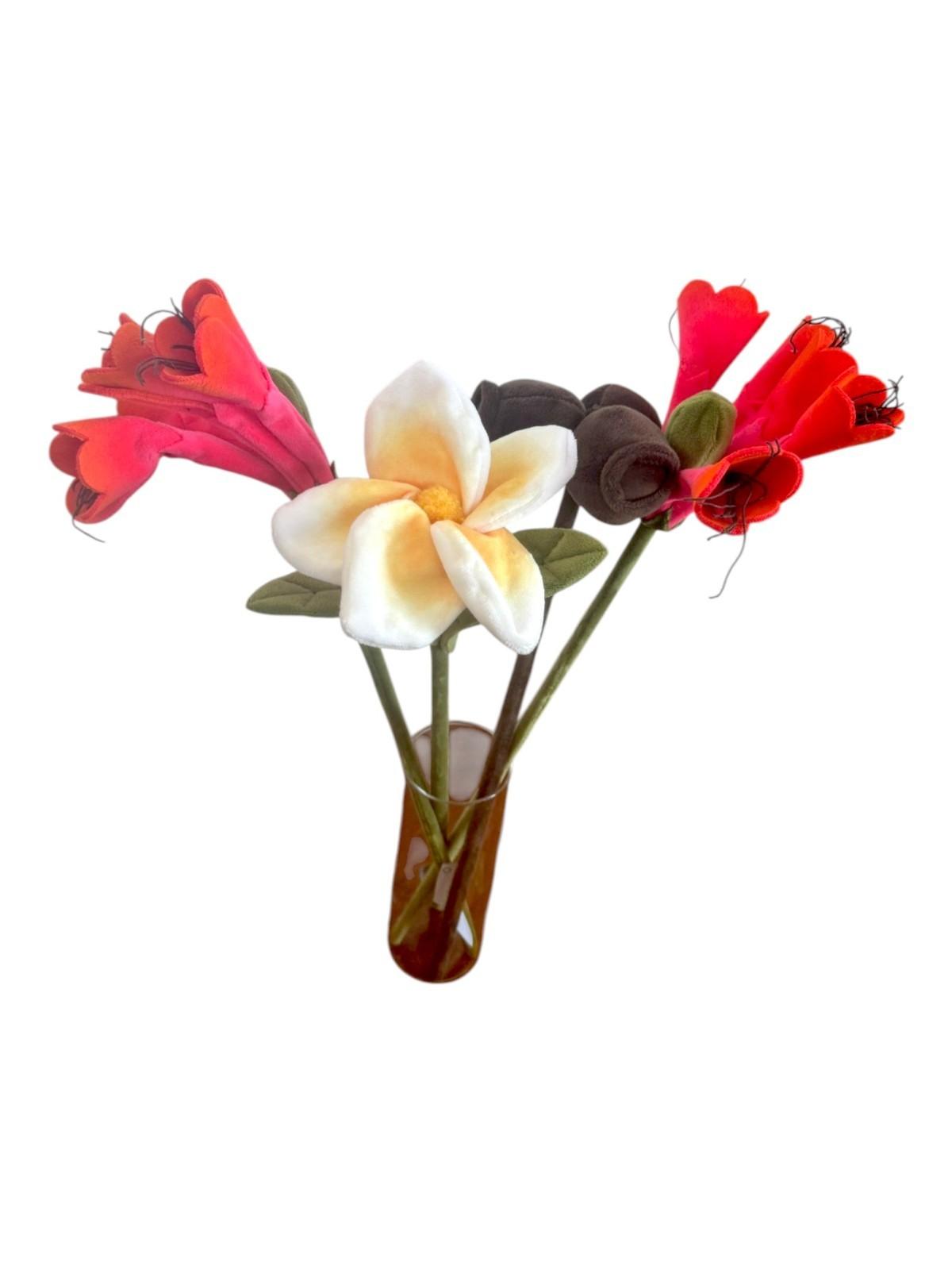 CJ Hendry Flower Market |Native Australian Rare, 4x Flowers, Pandora, Fabric Art