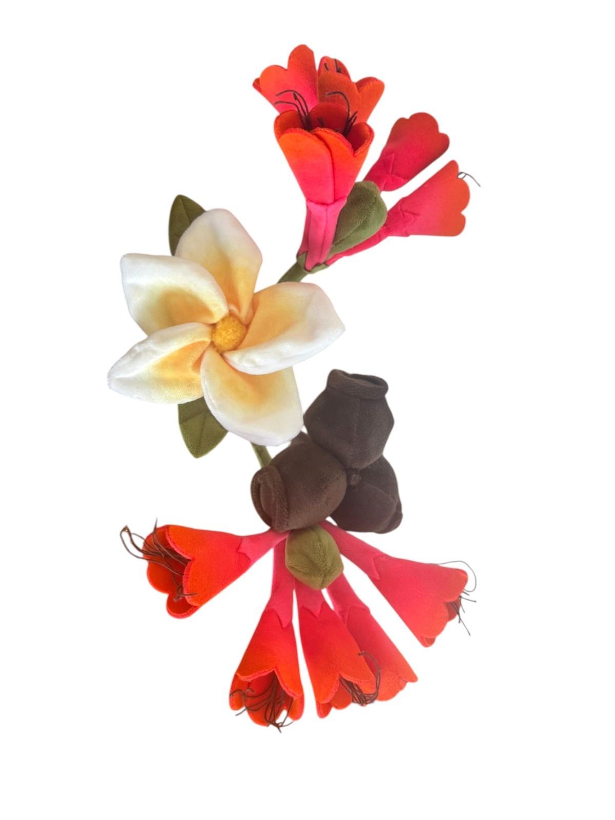 CJ Hendry Flower Market |Native Australian Rare, 4x Flowers, Pandora, Fabric Art