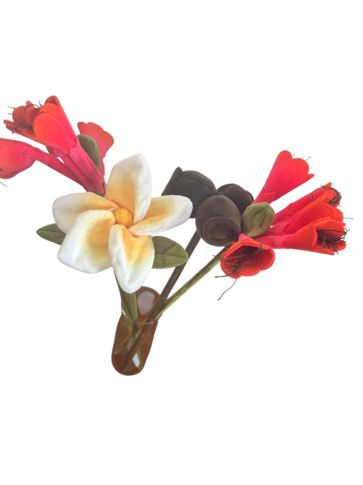 CJ Hendry Flower Market |Native Australian Rare, 4x Flowers, Pandora, Fabric Art
