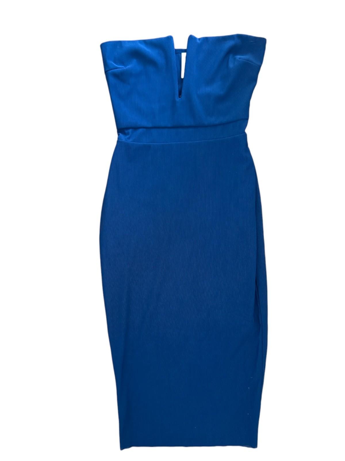Bec + Bridge Nefertiti Midi Dress | Navy Blue, Stretch, Bodycon, Semi Lined Mesh