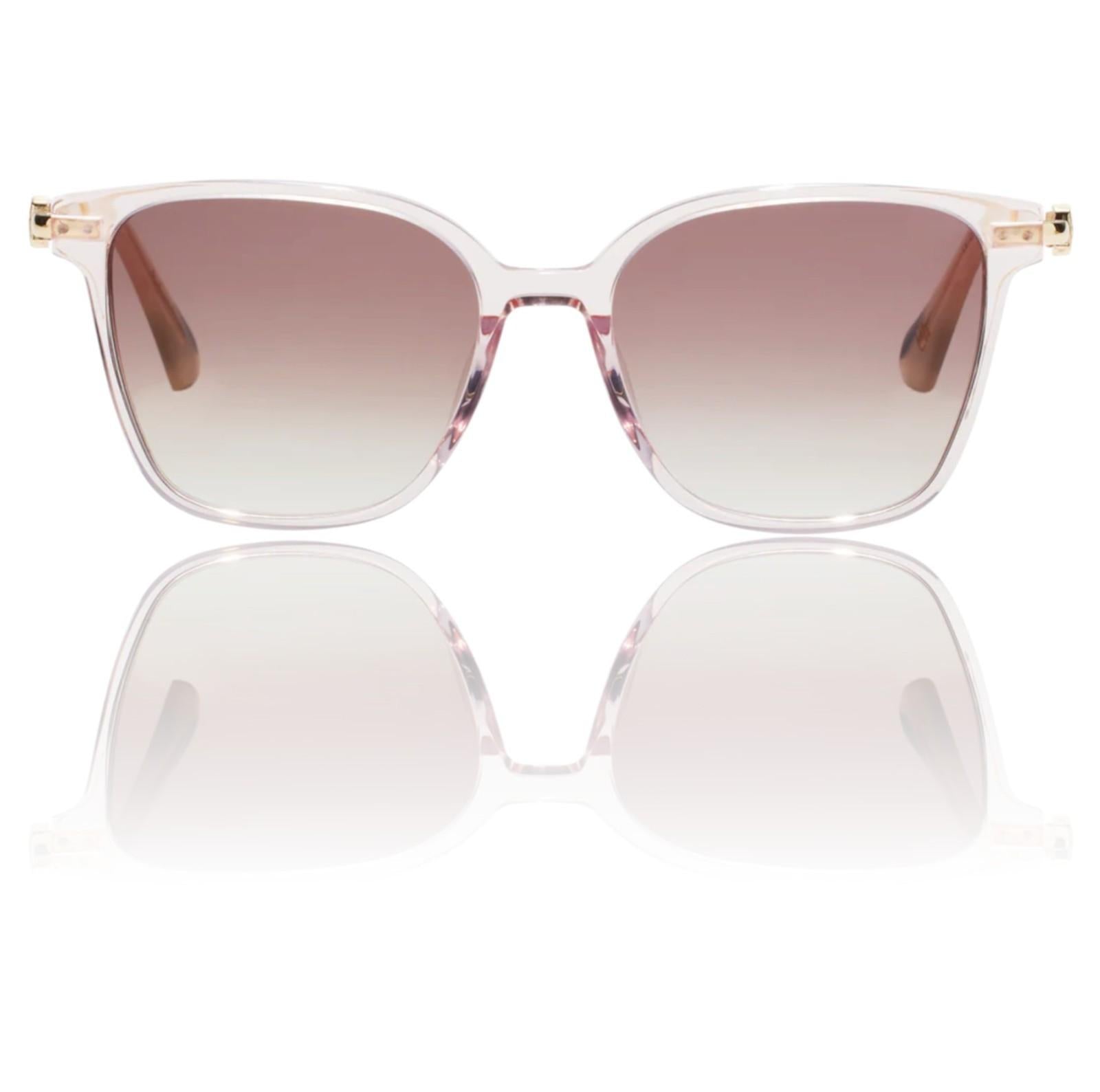 Sunglasses with gradient lenses on a white background