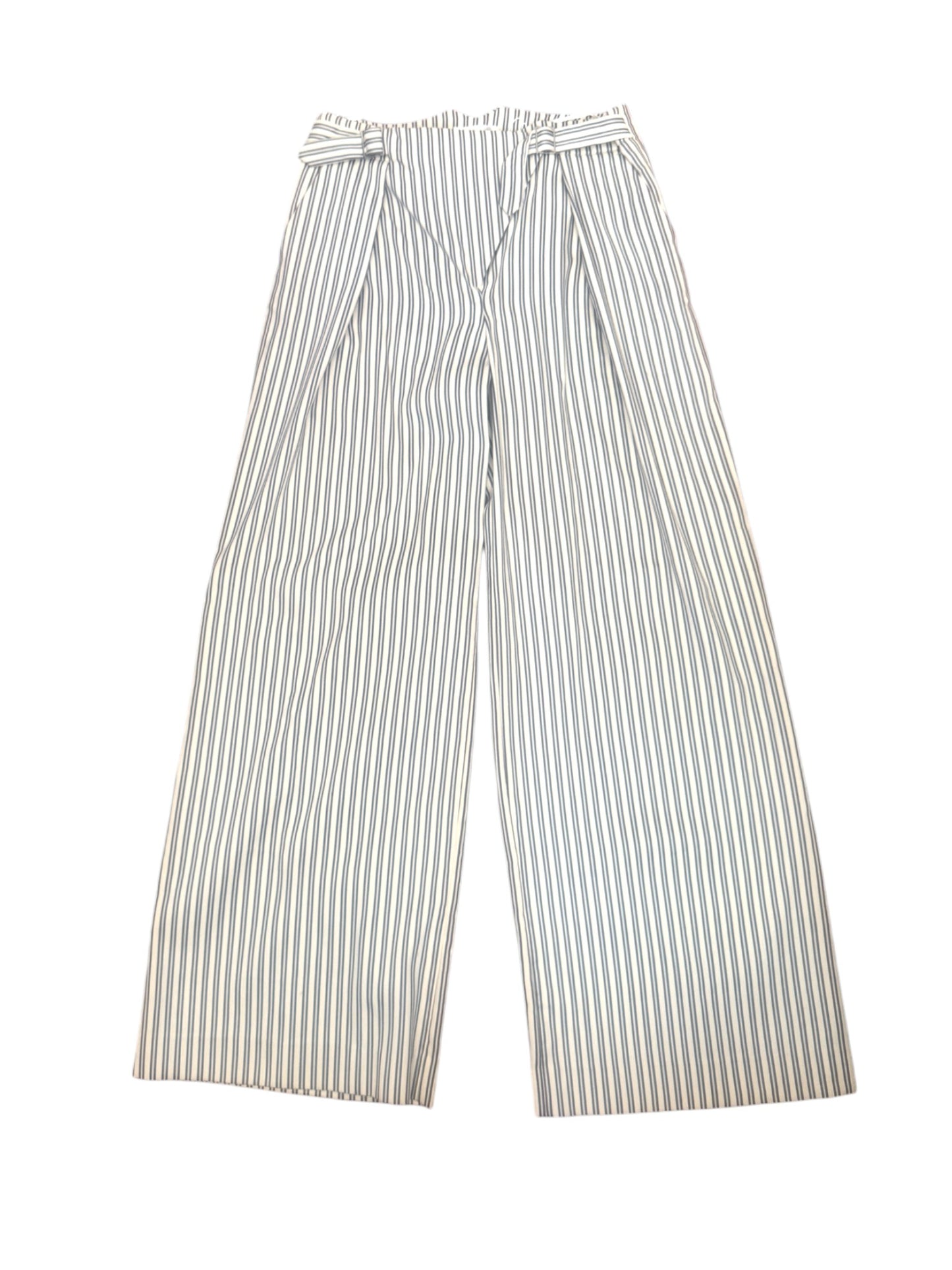 Zimmermann Bowerbird Trouser | Ash Stripe | Wide Leg, High Waist
