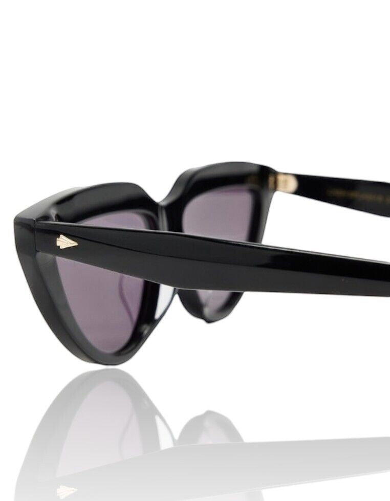 Naked Pear Karen Walker Lash Splash black bio-acetate cat-eye sunglasses with signature arrow temple hardware