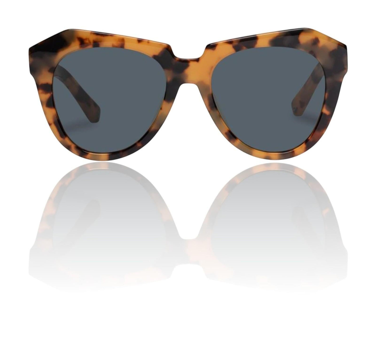 Naked Pear Karen Walker Number One 22 B cat-eye sunglasses in tortoise shell bio-acetate with grey smoke mono lenses.