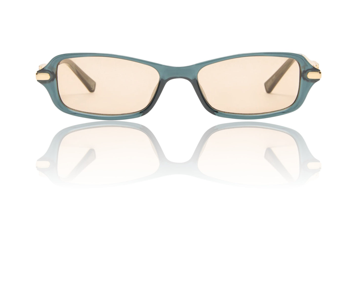 Le Specs Bamboozler Ltd Edition | Teal Green/Gold, Brown Polarised, Rectangle