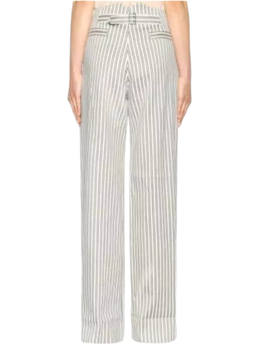 Zimmermann Bowerbird Trouser | Ash Stripe | Wide Leg, High Waist