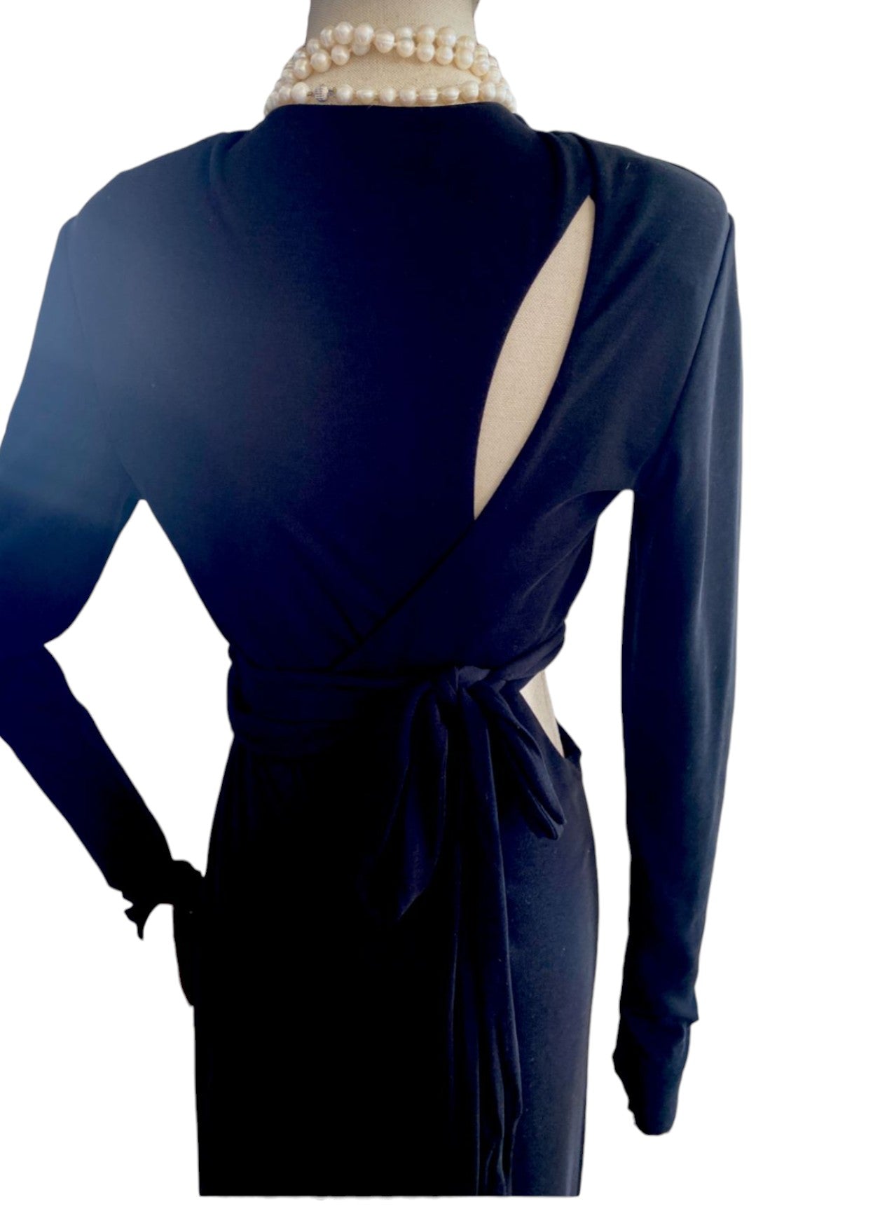 CAMILLA AND MARC Levante Midi Dress | Maxi, Black, Side Cut Outs, Low V Neckline