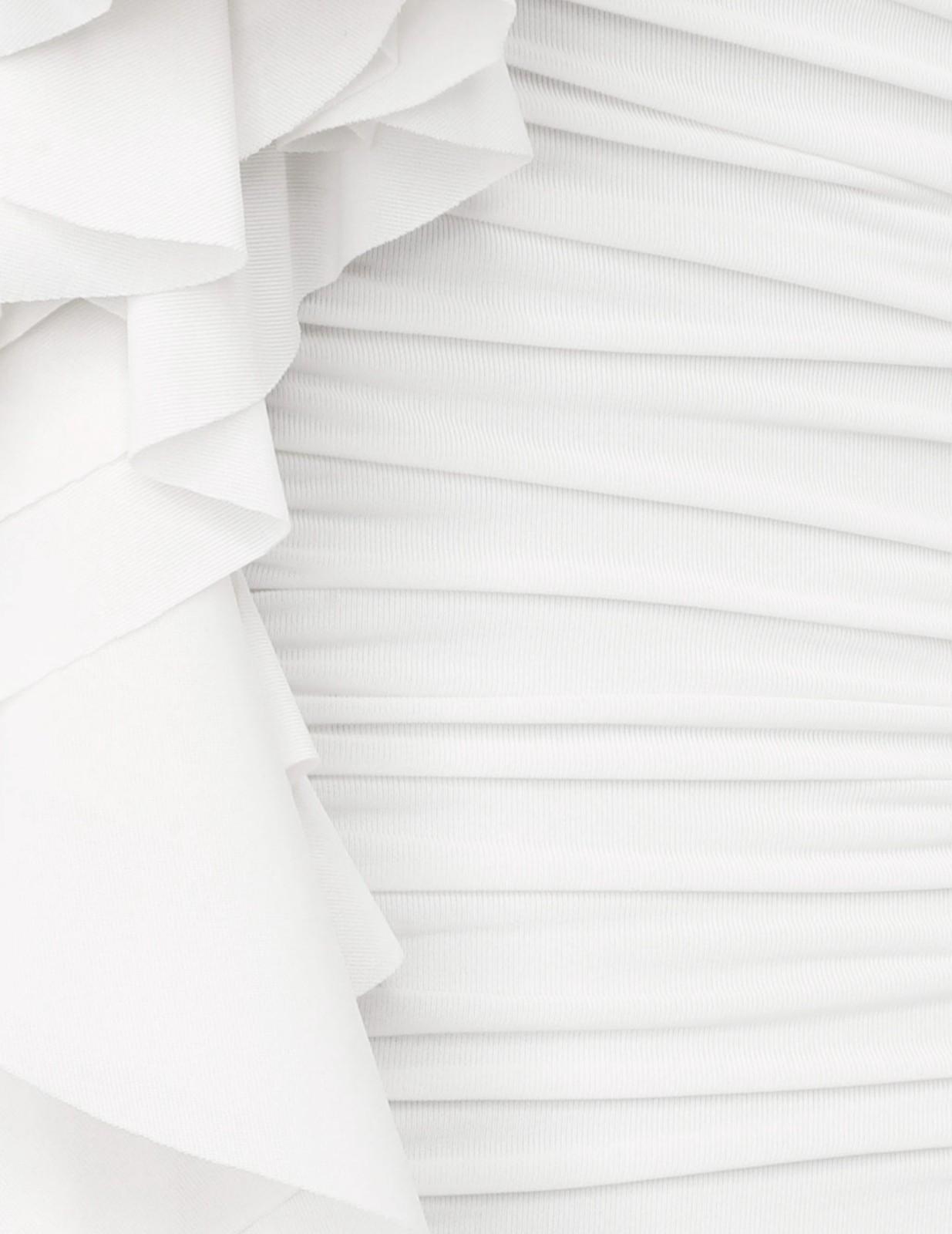wimp様 Acka. drape one-piece Zimmermann Acacia Drape Frill One Piece White, Full Coverage