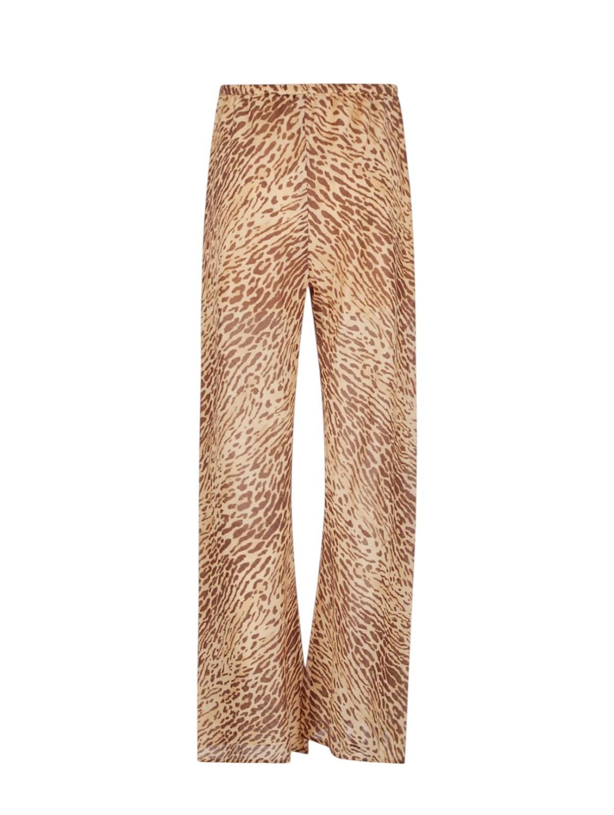 Leopard print pants on a white background