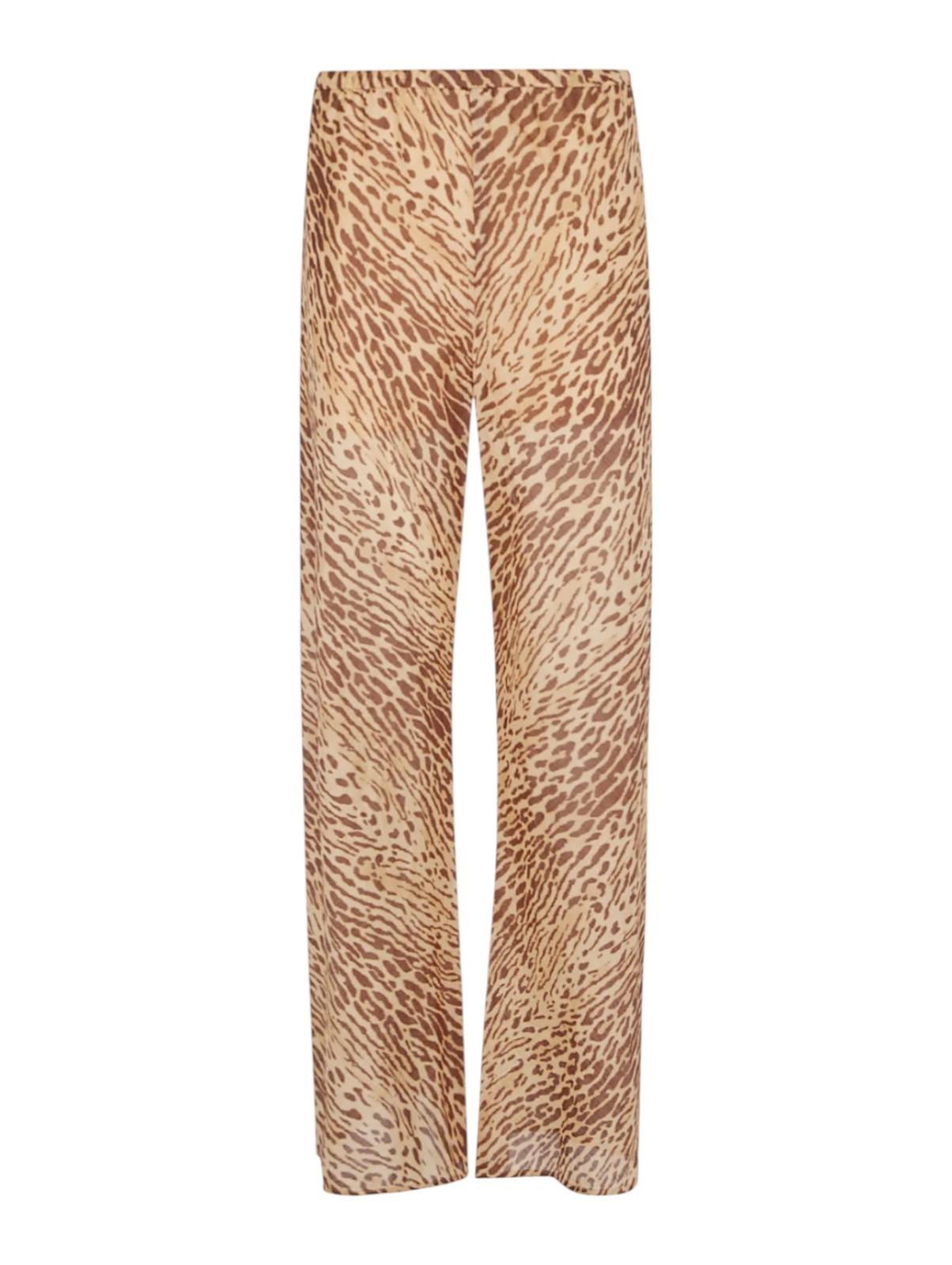 Leopard print pants on a white background
