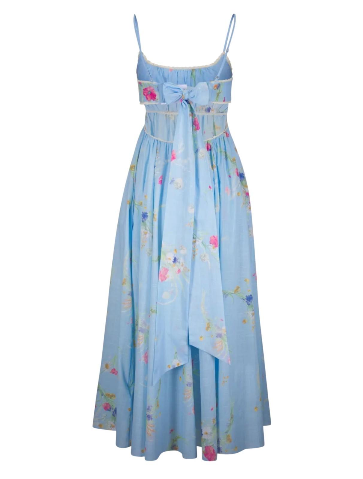 Light blue floral dress on a white background