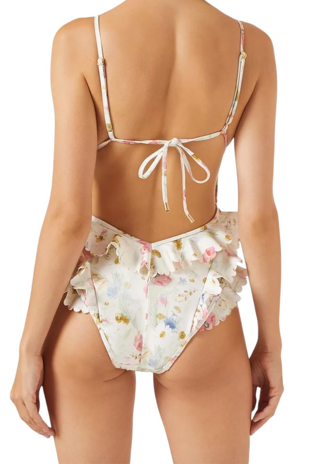 Floral bikini set on a white background