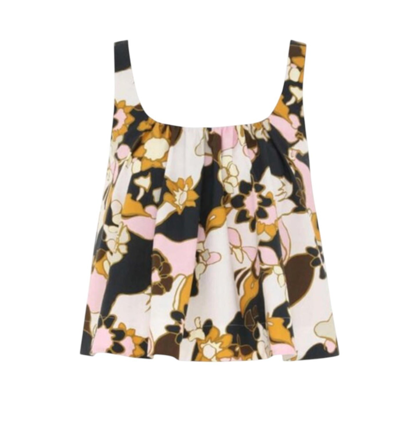 Floral patterned top on a white background