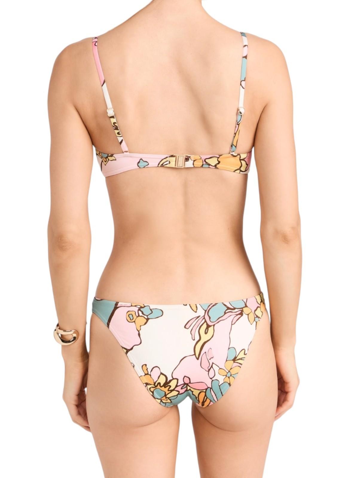 Bikini set with floral pattern on a white background