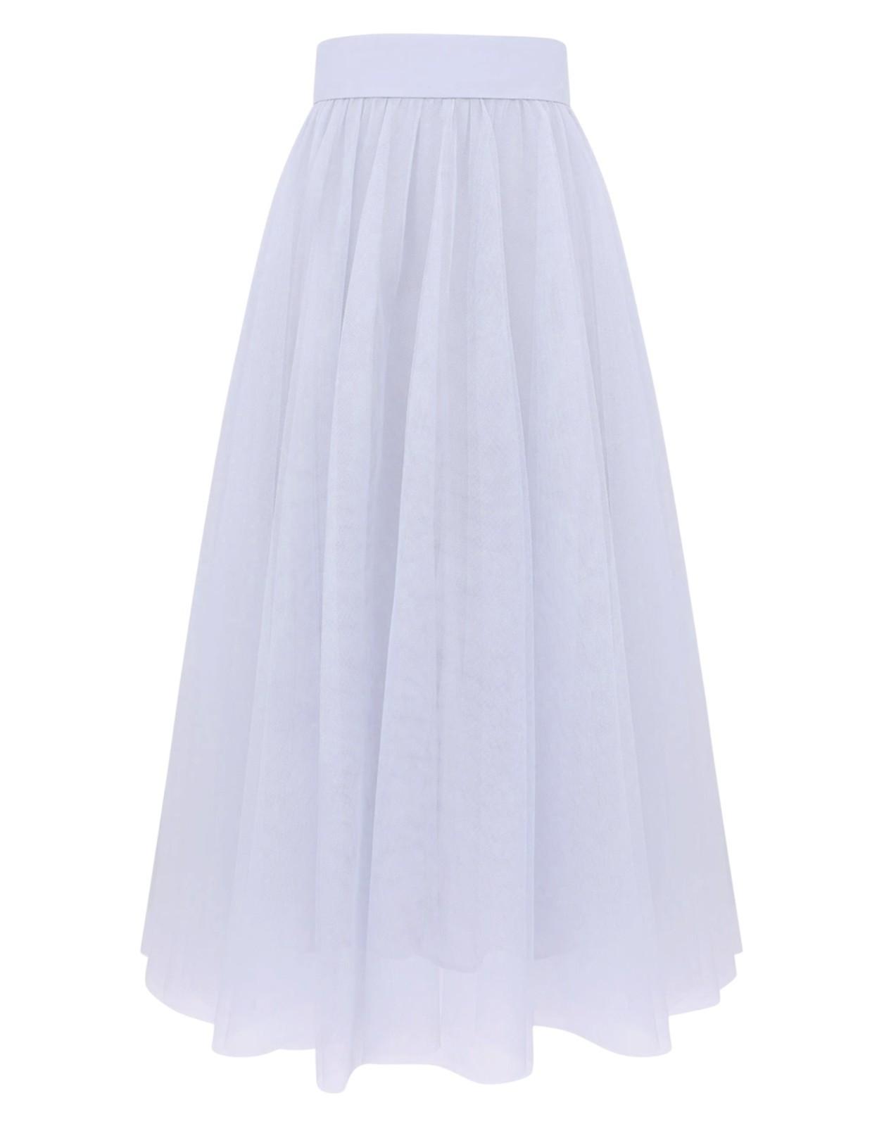 White skirt on a white background