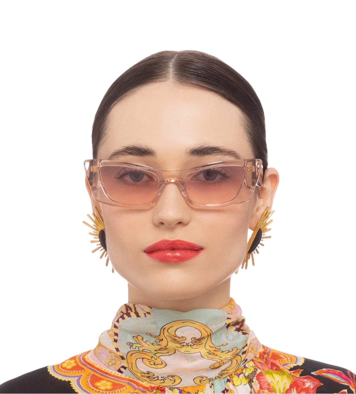 Camilla Harbour Views Sunglasses |Clear Pink/Lilac Jagi, Cats Eye/Rectangle