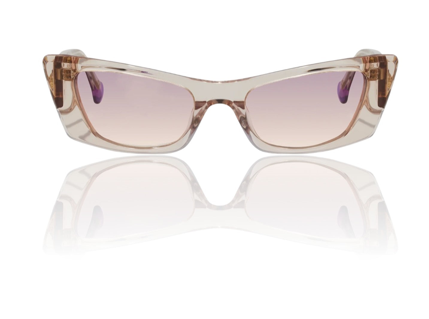 Camilla Harbour Views Sunglasses |Clear Pink/Lilac Jagi, Cats Eye/Rectangle