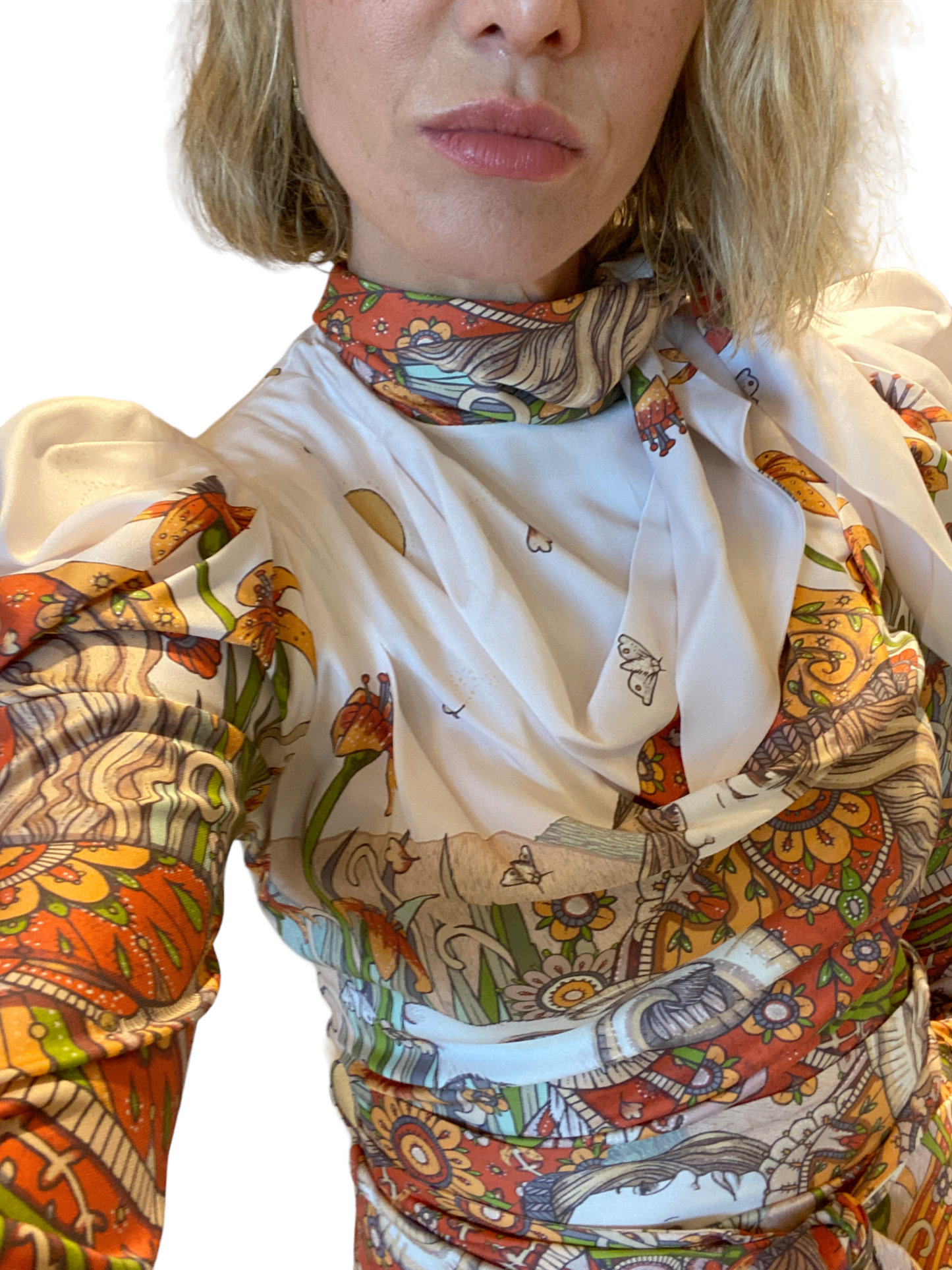 Zimmermann Kaleidoscope Wrap Tie Skirt | Mini, Aries Zodiac Print, Tie, Silk