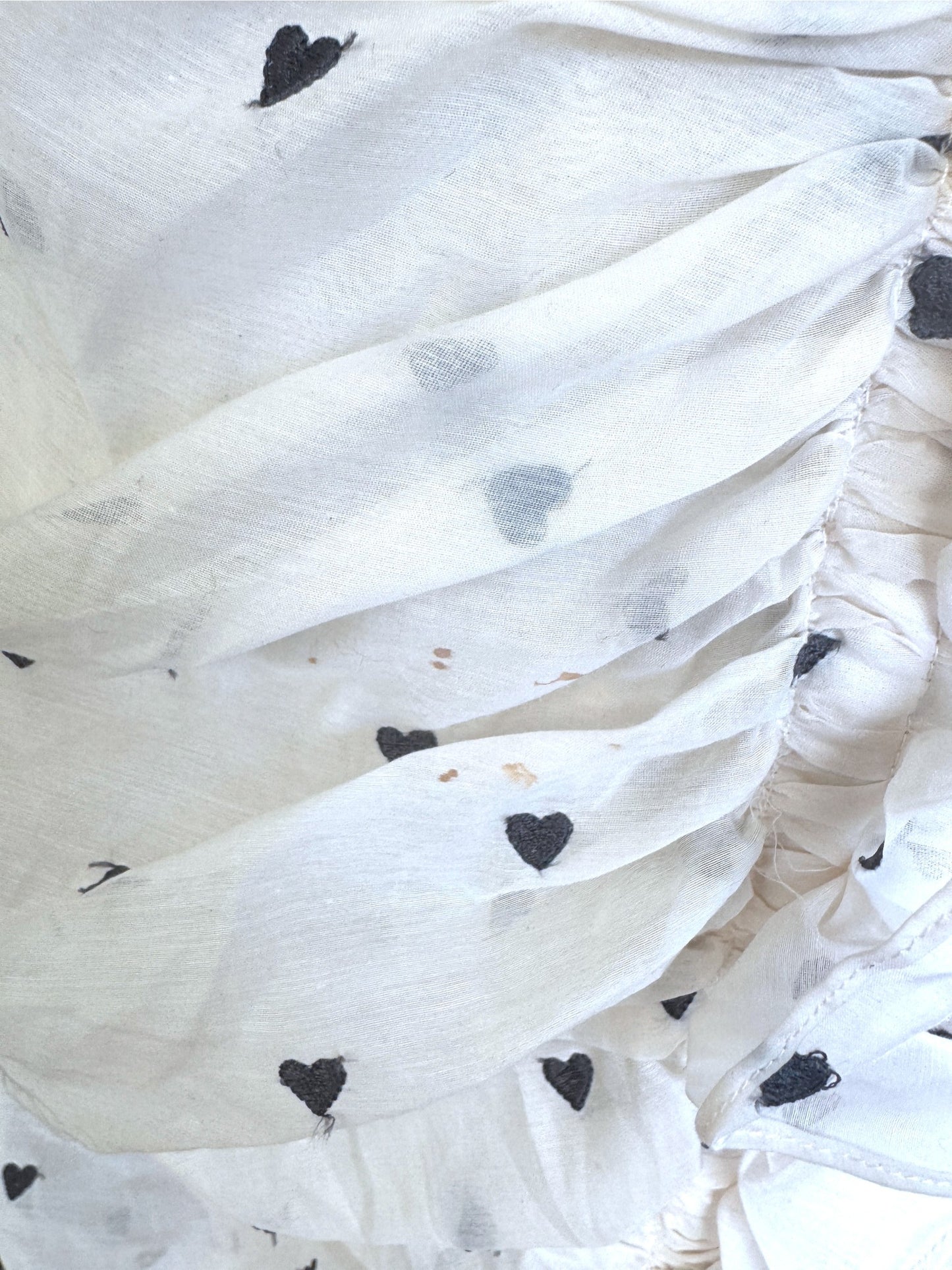 Zimmermann Painted Heart Tie Dress | Sz 3, Embroidered, Cream/White/Black