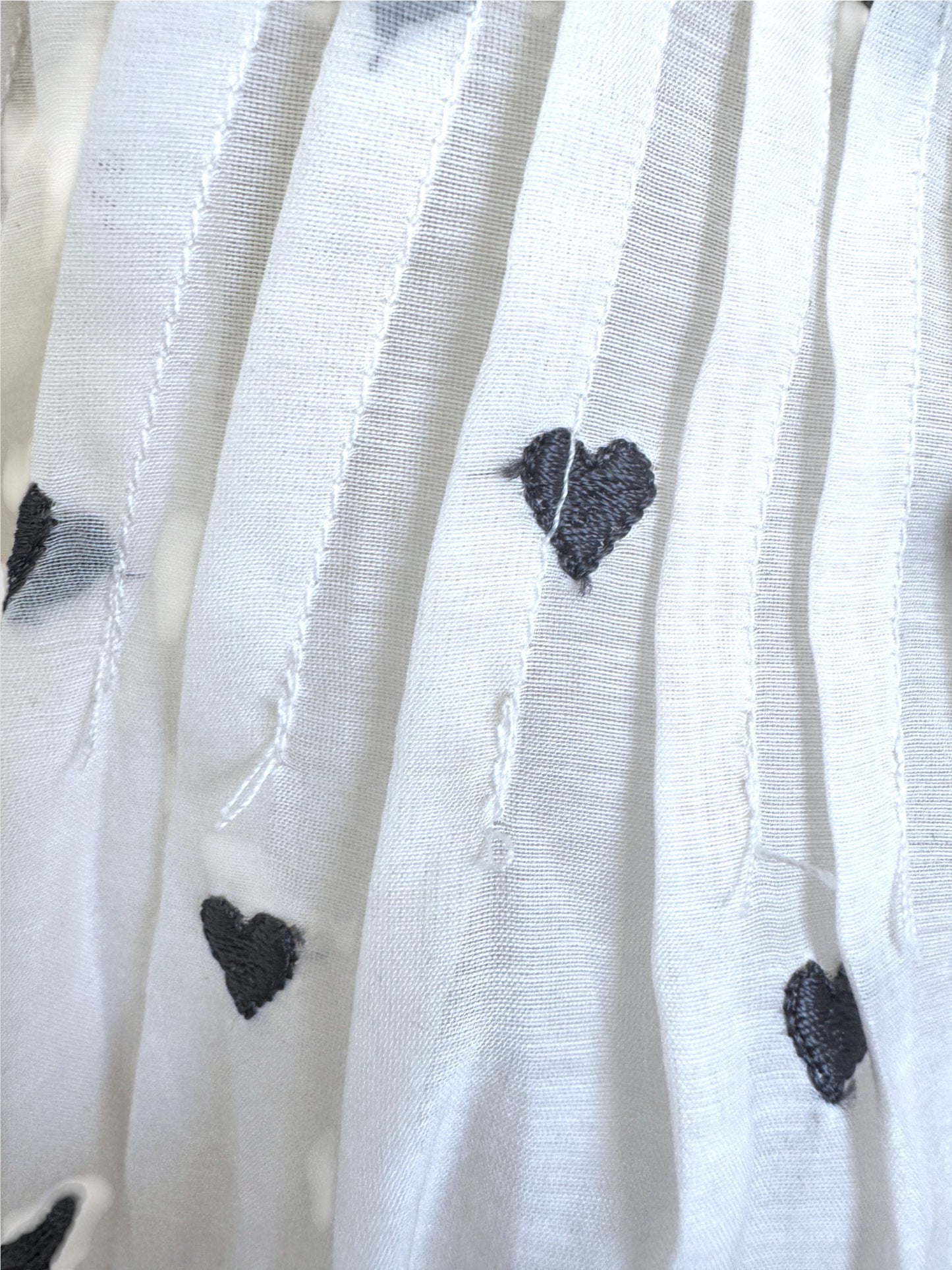 Zimmermann Painted Heart Tie Dress | Sz 3, Embroidered, Cream/White/Black