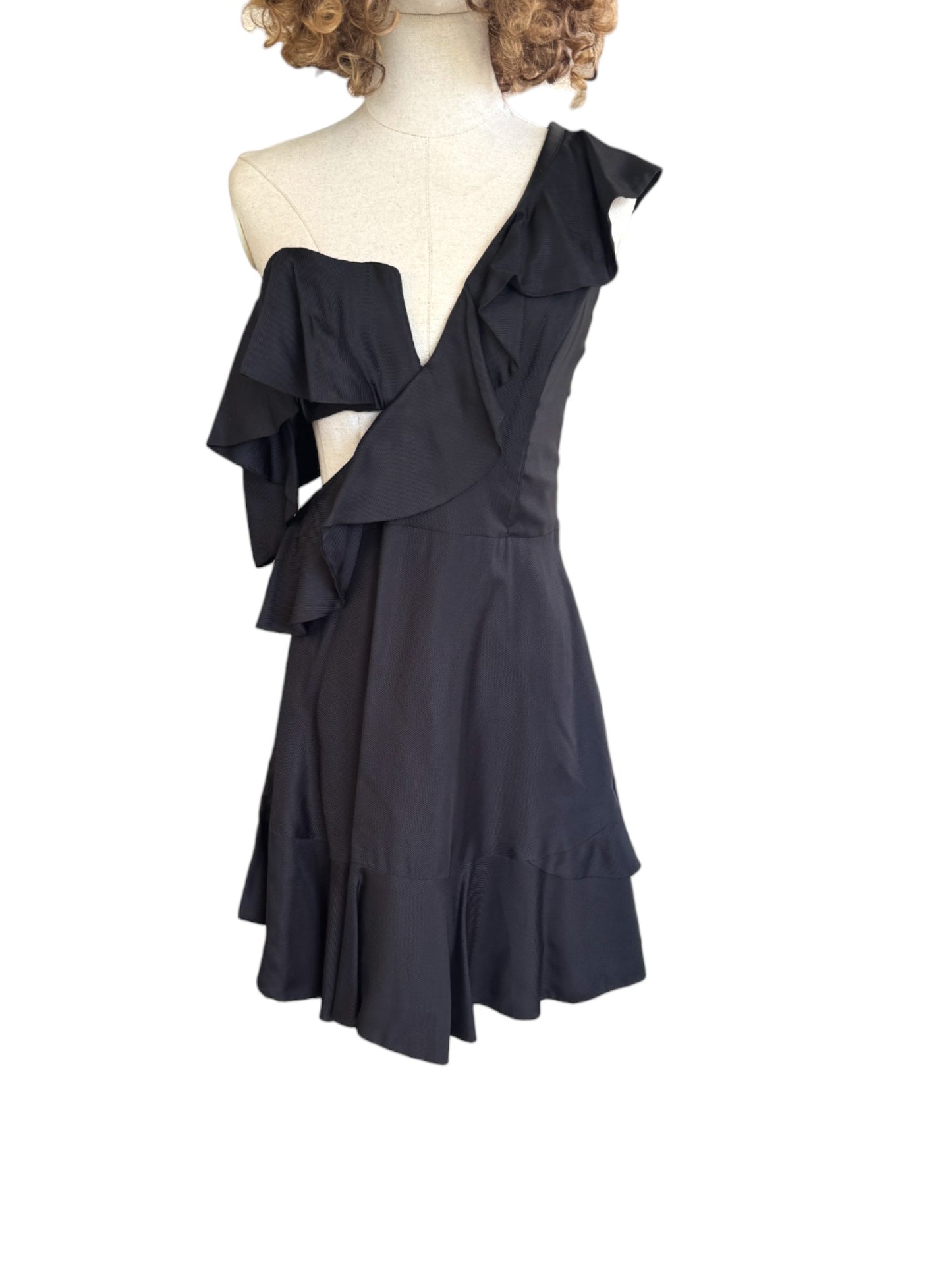 zimmermann asymmetric flounce dress Zimmermann Wonderland Flounce Dress Floral One Shoulder frill Naked Pear